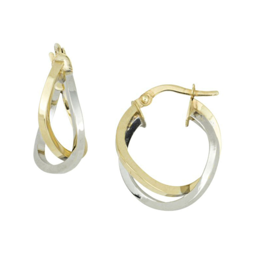 Hoop (Two Tone Oval) Earrings