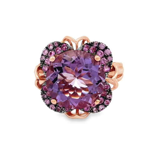 Amethyst & Sapphire (Pink) Ring