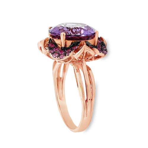 Amethyst & Sapphire (Pink) Ring Side A