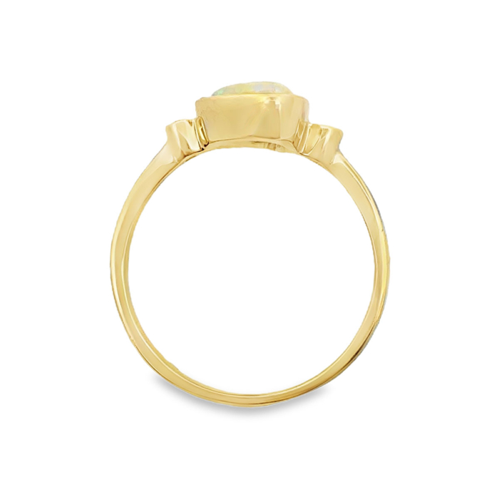 Opal (Australian) & Diamond Ring Side B