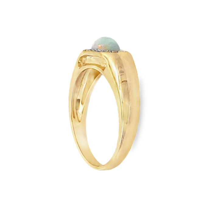 Opal (Australian) & Diamond Ring Side A
