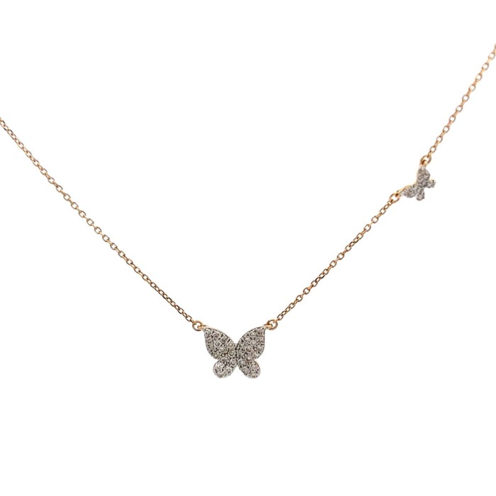 Butterfly Necklace with Diamonds