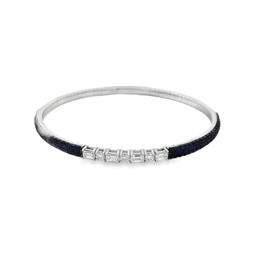 Sapphire & Diamond Bangle Bracet