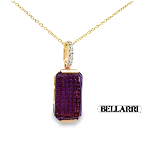 Amethyst & Diamond Necklace