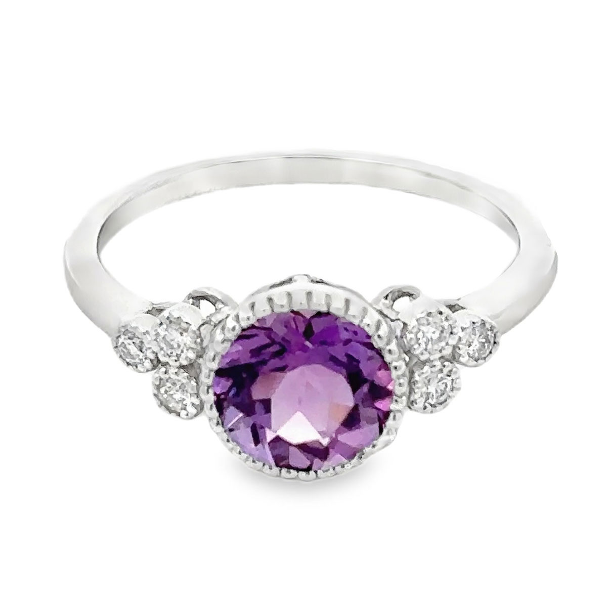 Amethyst & Diamond Ring