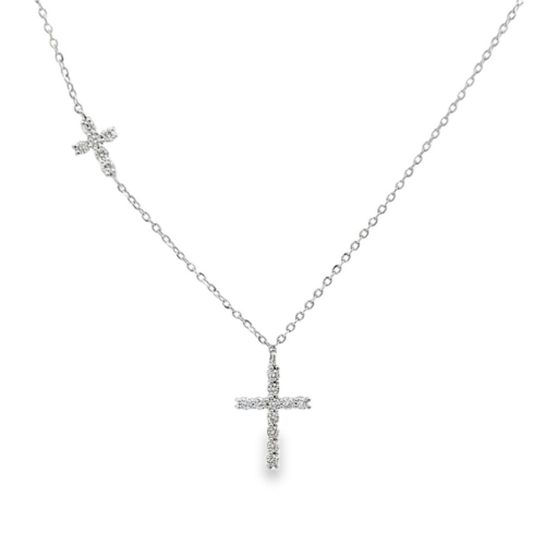 .22 cttw. Diamond Cross Necklace