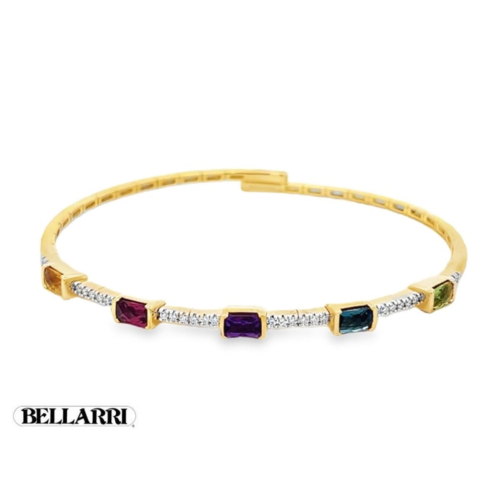 Gemstone (Multicolored) & Diamond Bracelet